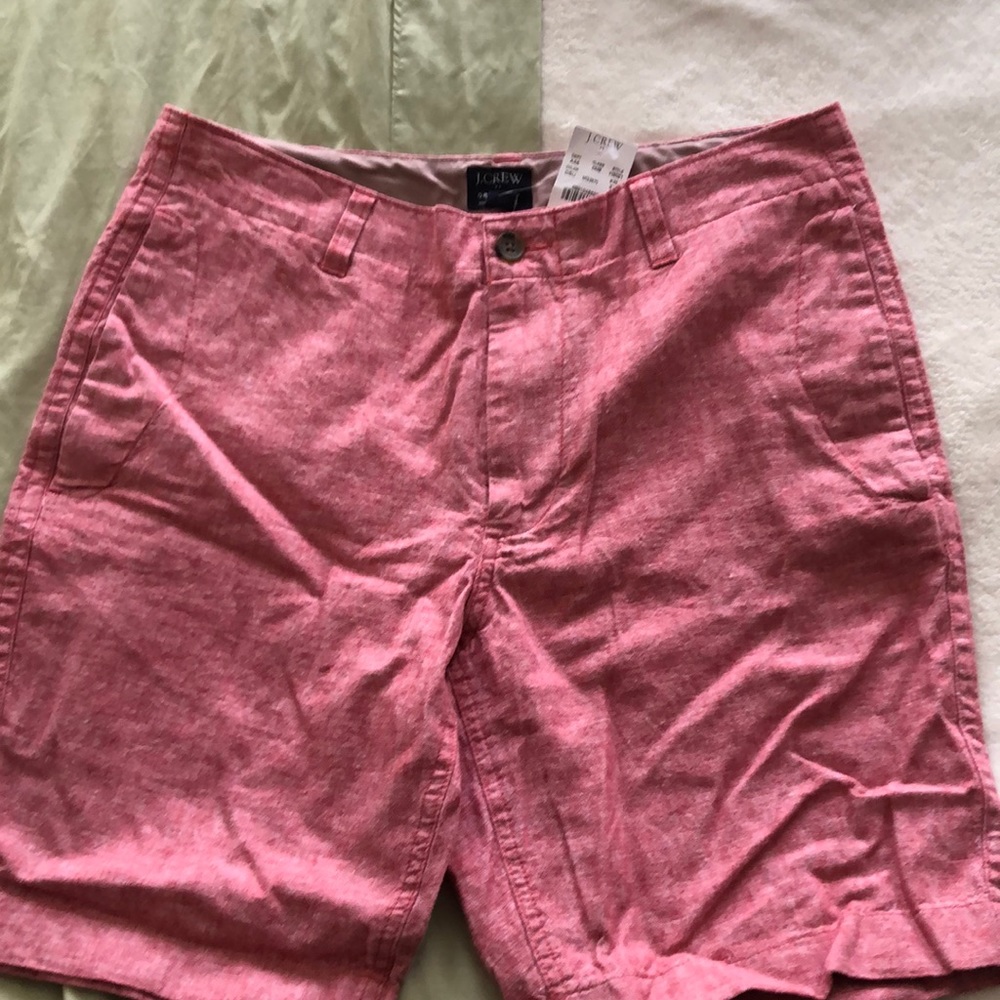 J.Crew men’s red flat front shorts 31 waist